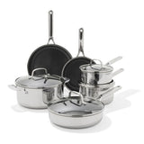 Trident Hybrid Non-Stick Stainless Steel 10-Piece Set I7