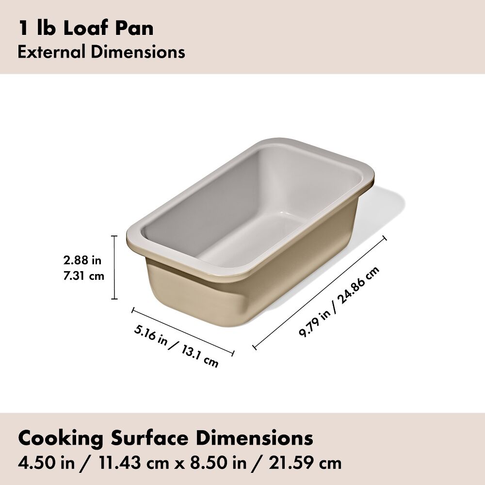 Non-Stick Pro Ceramic Coated Metal Bakeware 1 lb Loaf Pan N9