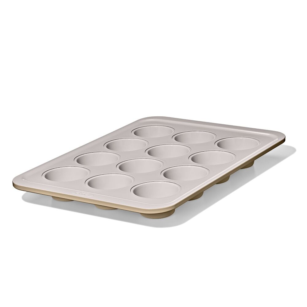 Non-Stick Pro Ceramic Coated Metal Bakeware 12 Cup Muffin Pan C0