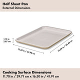 Non-Stick Pro Ceramic Coated Metal Bakeware Half Sheet Pan E8