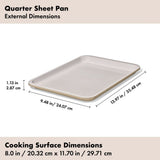 Non-Stick Pro Ceramic Coated Metal Bakeware Quarter Sheet Pan N8