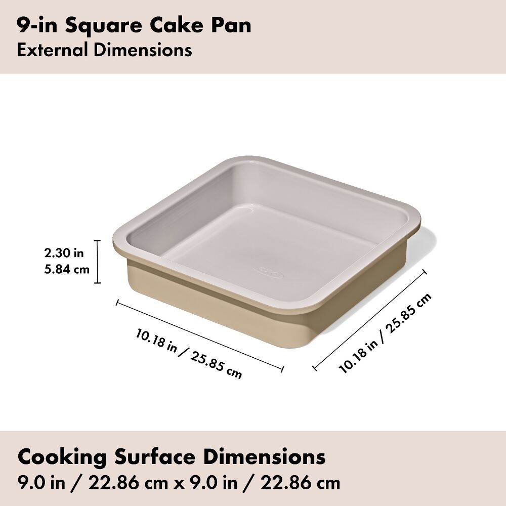 Non-Stick Pro Ceramic Coated Metal Bakeware 9” Square Cake Pan P2