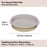 Non-Stick Pro Ceramic Coated Metal Bakeware 9” Round Cake Pan B6