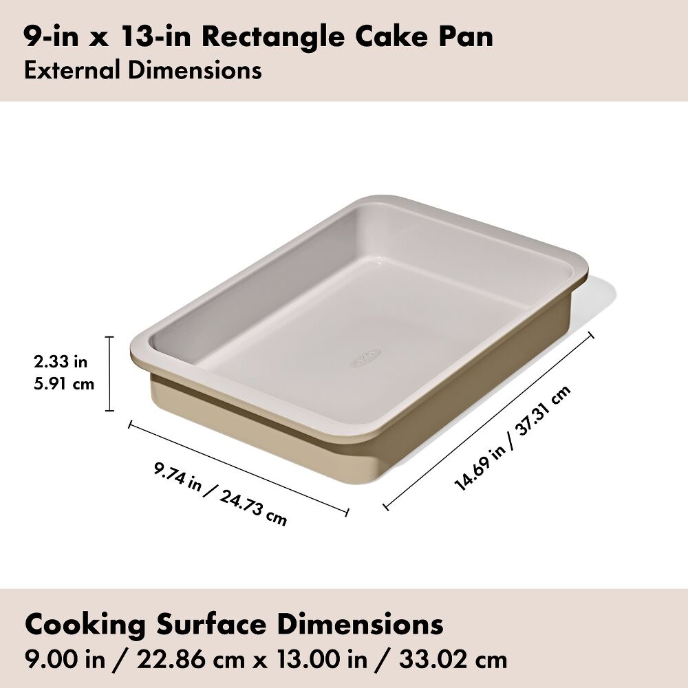 Non-Stick Pro Ceramic Coated Metal Bakeware 9" x 13" Cake Pan D0