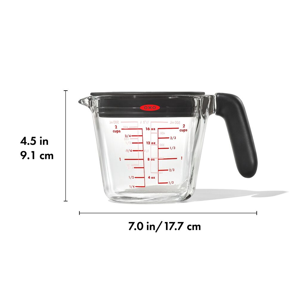 2 Cup Glass Measuring Cup with Lid R4