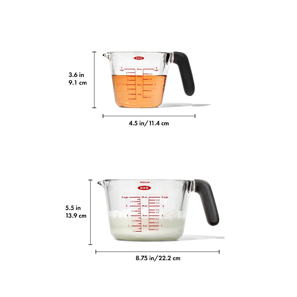 2-Cup and 4-Cup Glass Measuring Cup Set J3