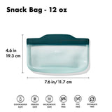Silicone Reusable Bag - Snack Bag (12 oz) - Lagoon Z7