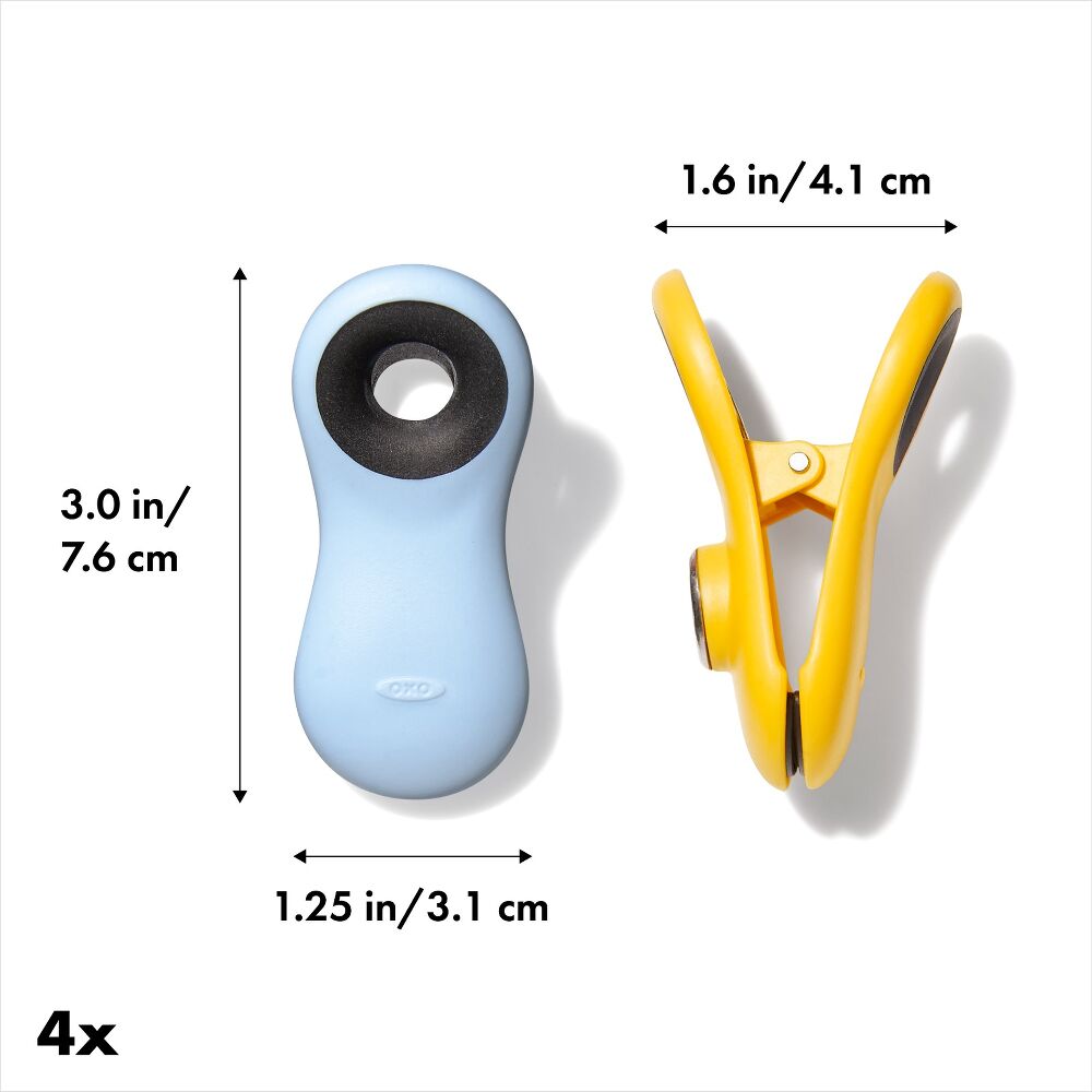 Magnetic All-Purpose Clips - 4-Pack - assorted colors F7