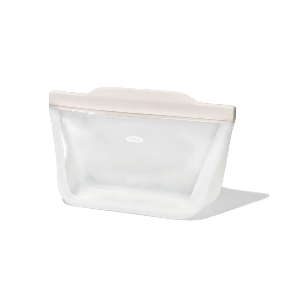 Silicone Reusable Bag - Stand-Up Quart (32 oz) - Oat J1