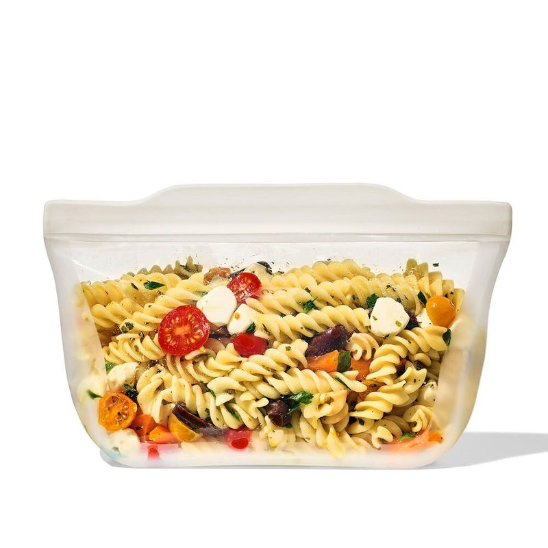 Silicone Reusable Bag - Stand-Up Quart (32 oz) - Oat J1