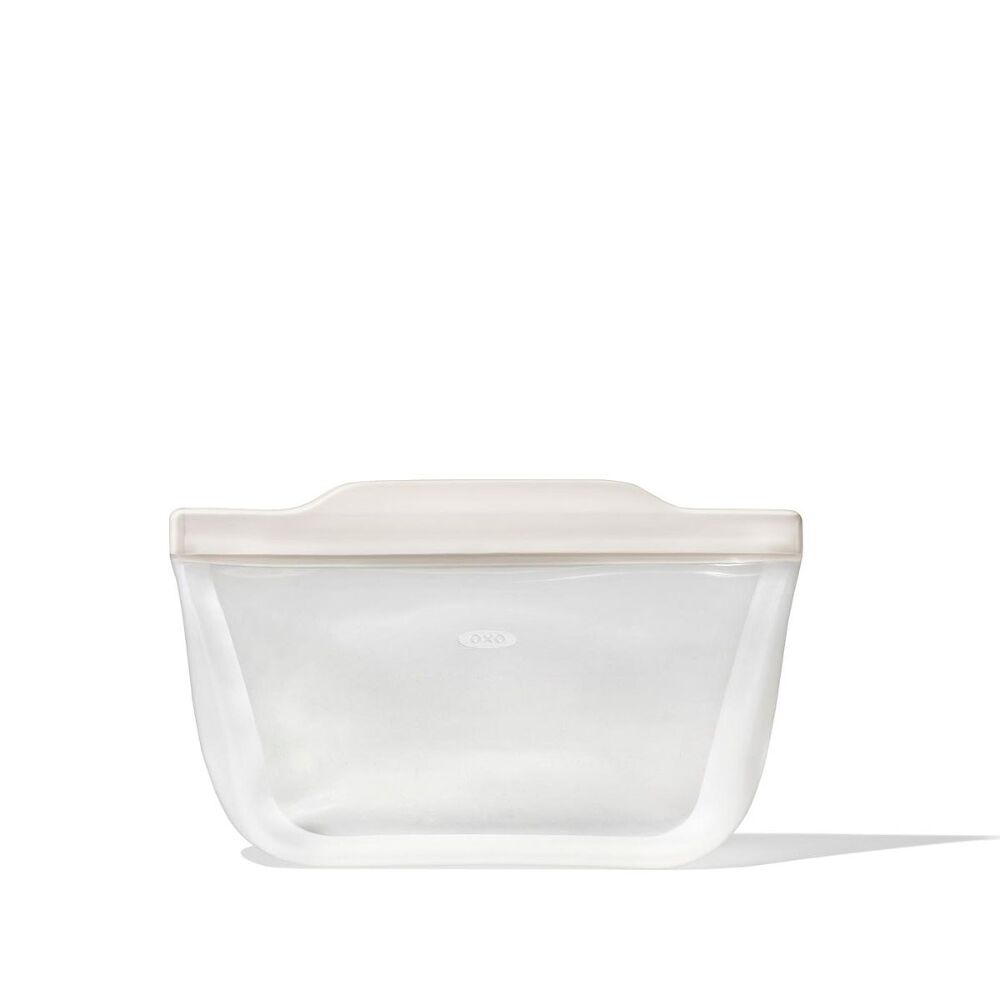 Silicone Reusable Bag - Stand-Up Quart (32 oz) - Oat J1