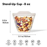 Silicone Reusable Bag - Stand-Up Cup (8 oz) - Oat E2