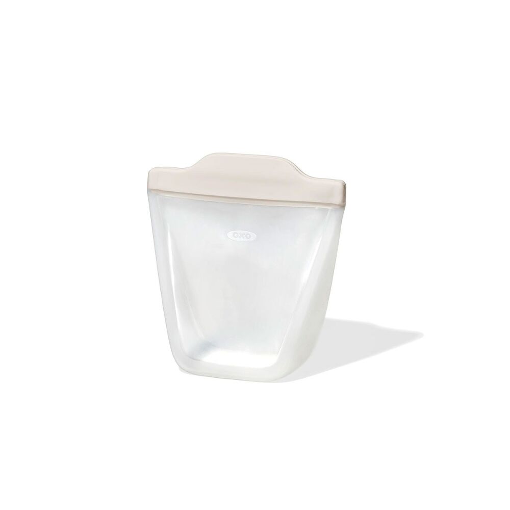 Silicone Reusable Bag - Stand-Up Cup (8 oz) - Oat E2