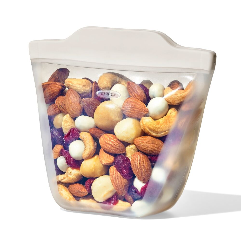 Silicone Reusable Bag - Stand-Up Cup (8 oz) - Oat E2