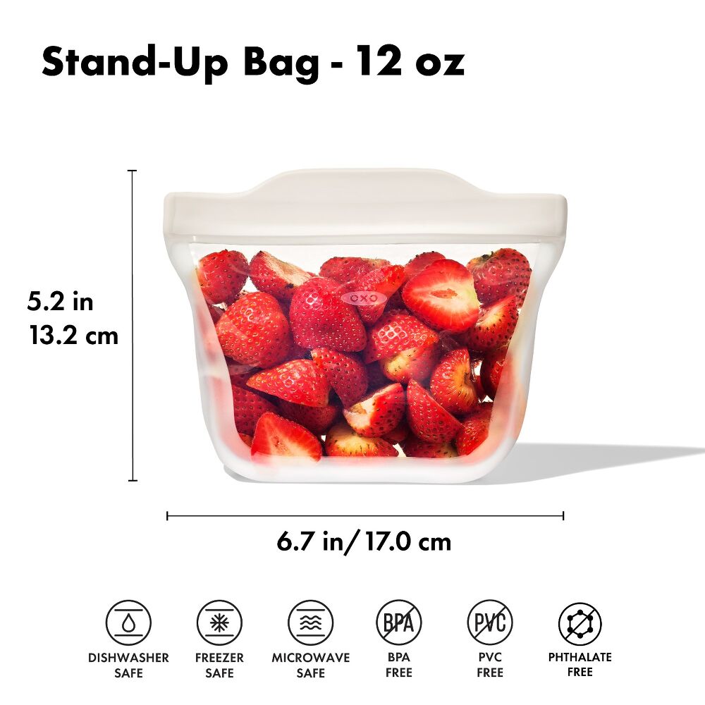 Silicone Reusable Bag - Stand-Up Snack (12 oz) – Oat J5