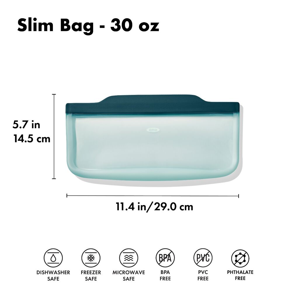 Silicone Reusable Bag - Slim Bag (20 oz) - Lagoon X7