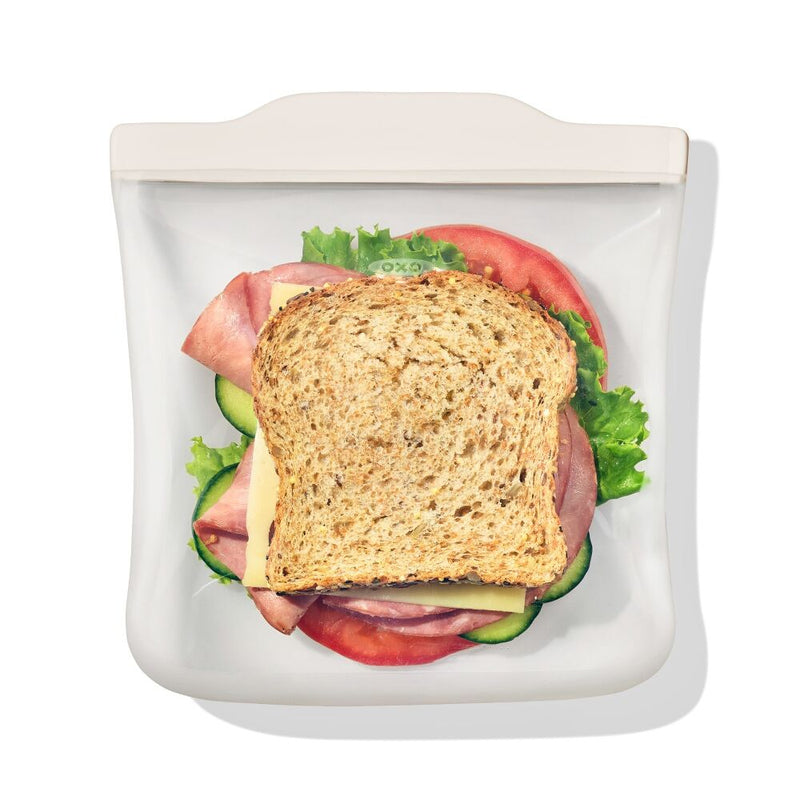 Silicone Reusable Bag - Sandwich Bag (28 oz) - Oat K8