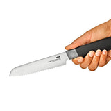 5 in Serrated Utility Knife with Locking Sheath L8