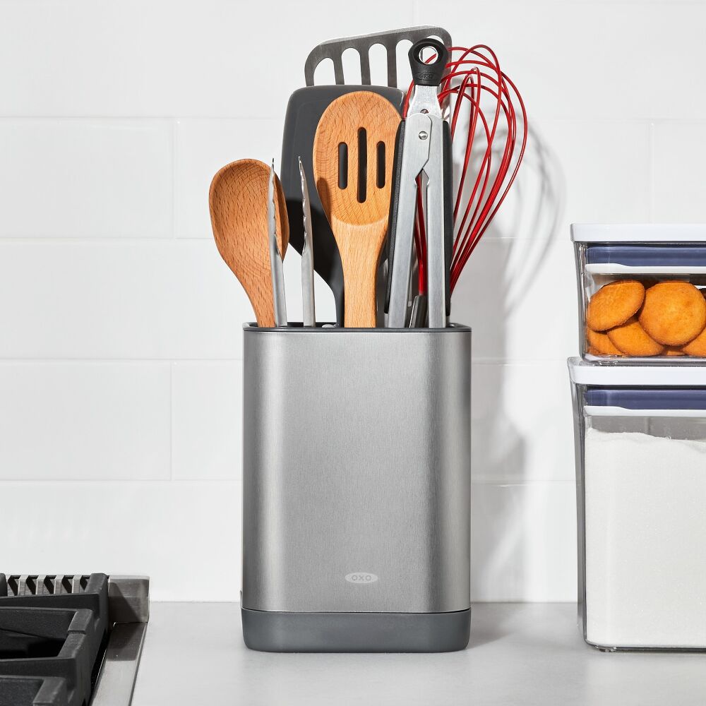 Adjustable Stainless Steel Utensil Holder - Small G1