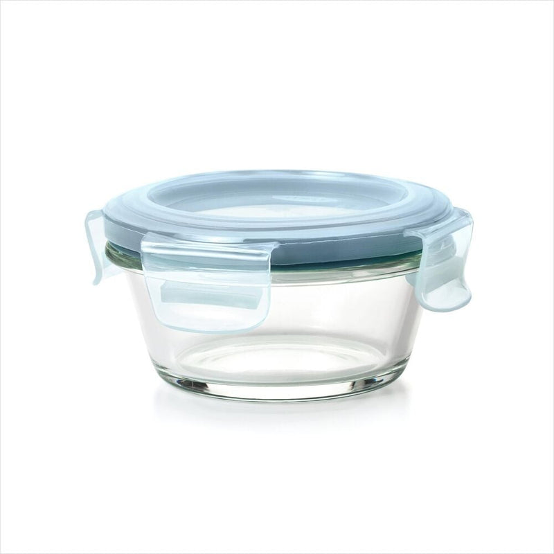 Smart Seal 1-Cup Glass Round Container - Arctic Blue C0