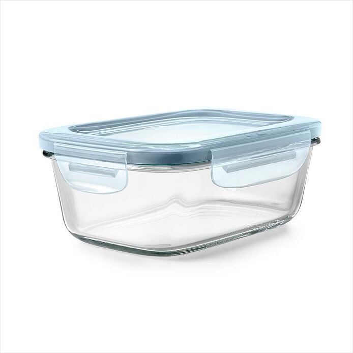 Smart Seal 3.5-Cup Glass Rectangle Container - Arctic Blue Q9