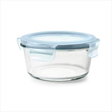 Smart Seal 4-Cup Glass Round Container - Arctic Blue P9