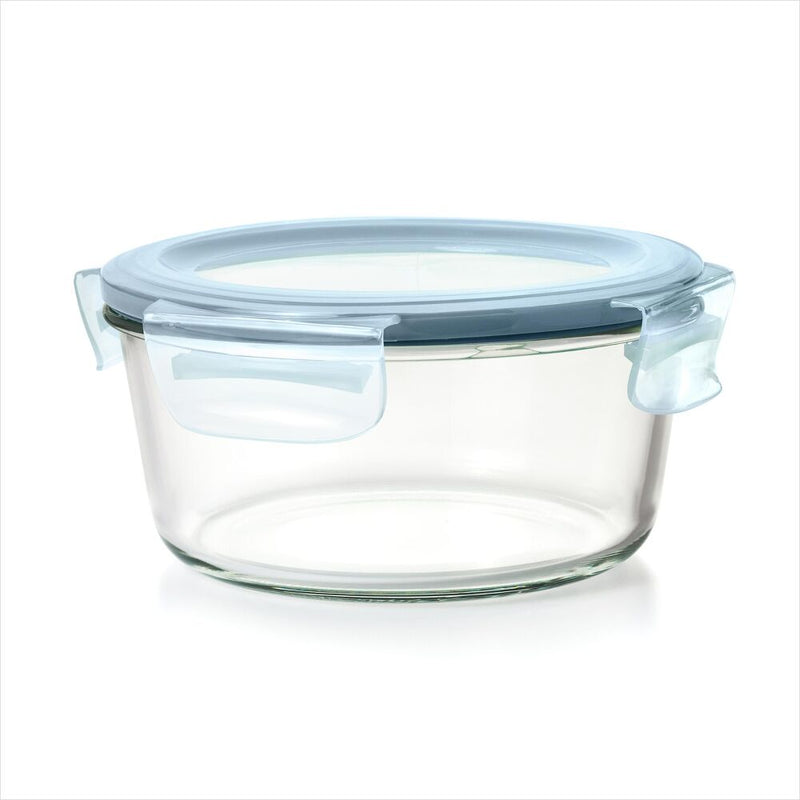 Smart Seal 7-Cup Glass Round Container - Arctic Blue Q7