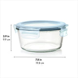 Smart Seal 7-Cup Glass Round Container - Arctic Blue Q7