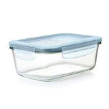 Smart Seal 8-Cup Glass Rectangle Container - Arctic Blue W0