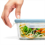 Smart Seal 3.5-Cup Glass Rectangle Container - Arctic Blue Q9