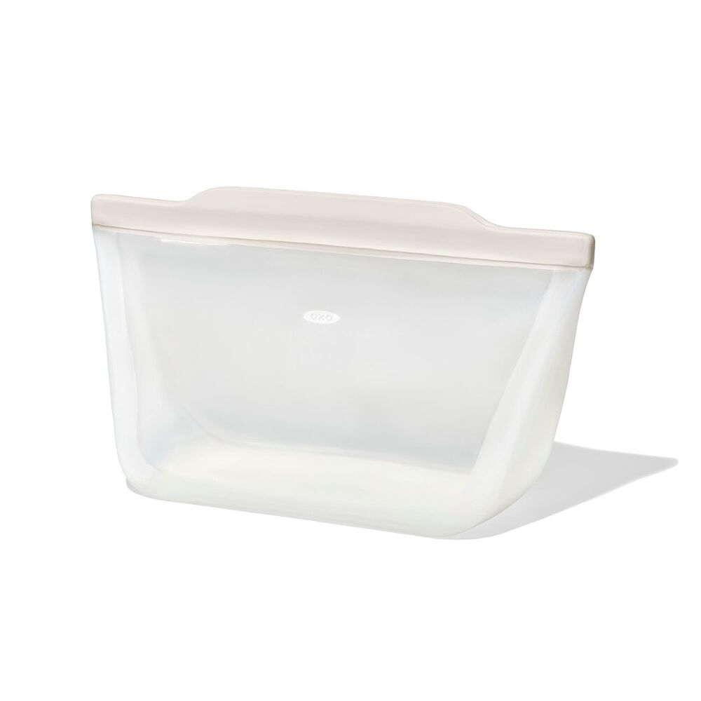 Silicone Reusable Bag - Stand-Up Half Gallon (64 oz) - Oat G8