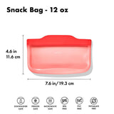 Silicone Reusable Bag - Snack Bag (12 oz) - Watermelon M1