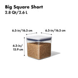POP Container - Big Square Short (2.8 Qt/2.6 L) O8