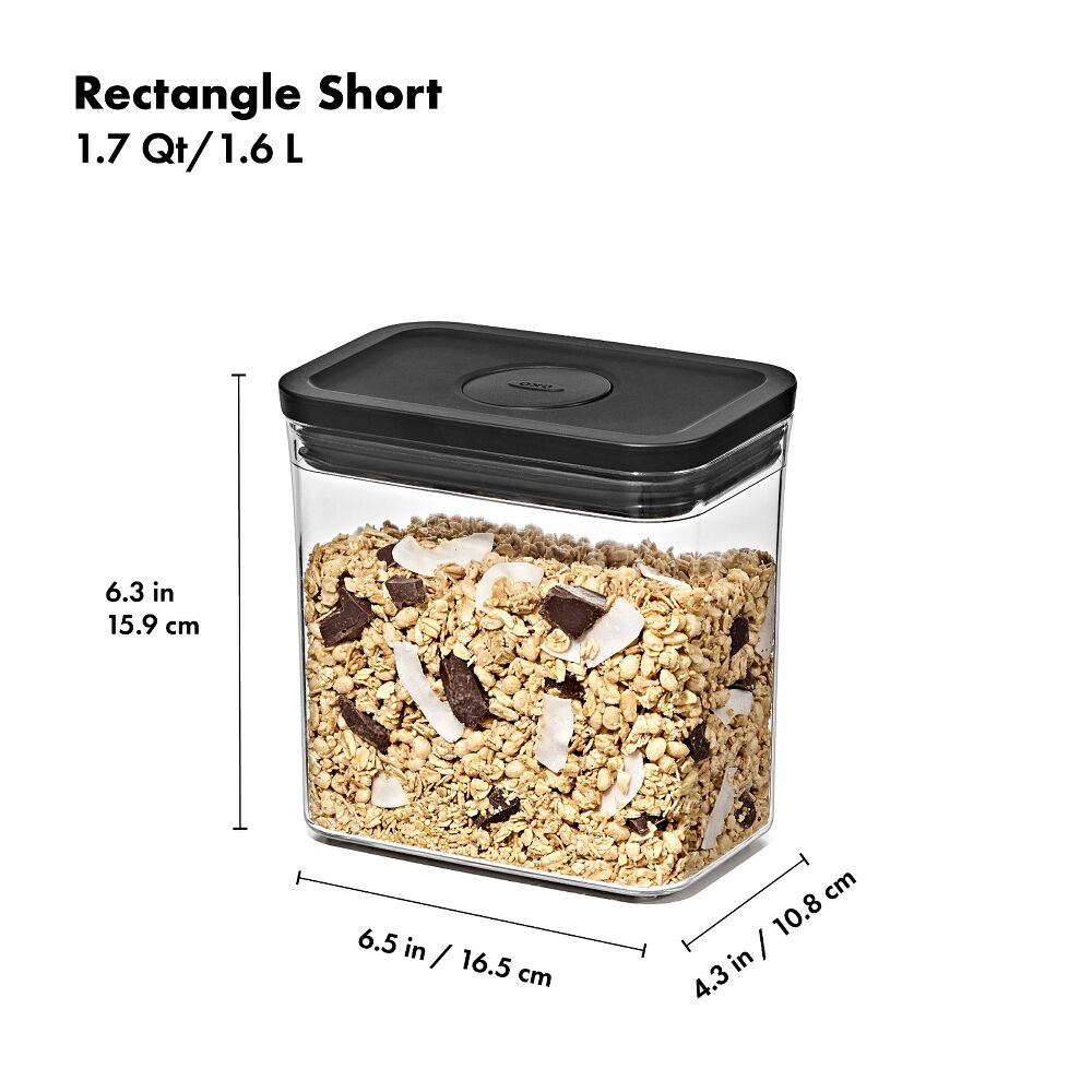 POP Container - Rectangle Short (1.7 Qt/1.6 L) - Matte Black M1