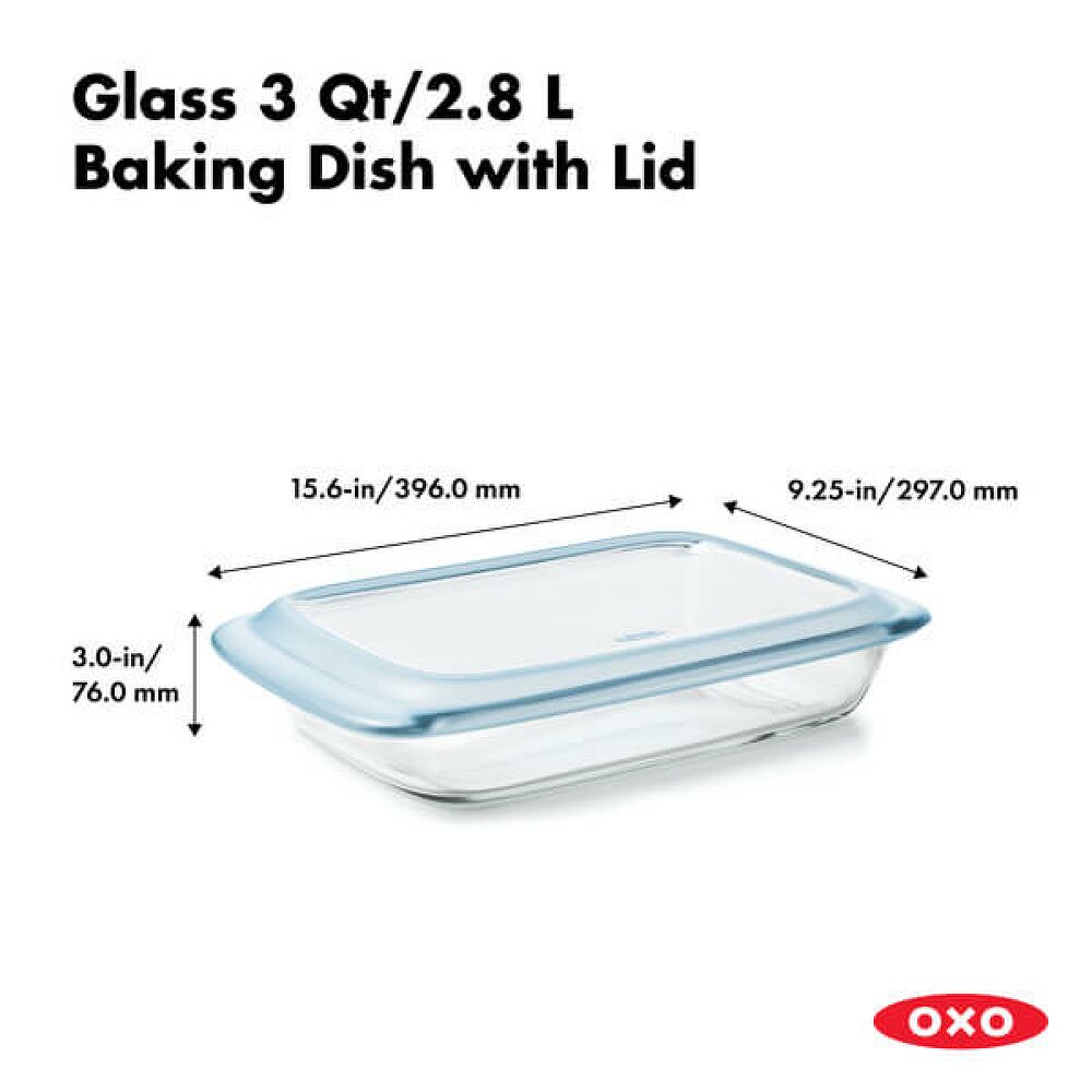 Glass Baking Dish with Lid (3.0 Qt) O6