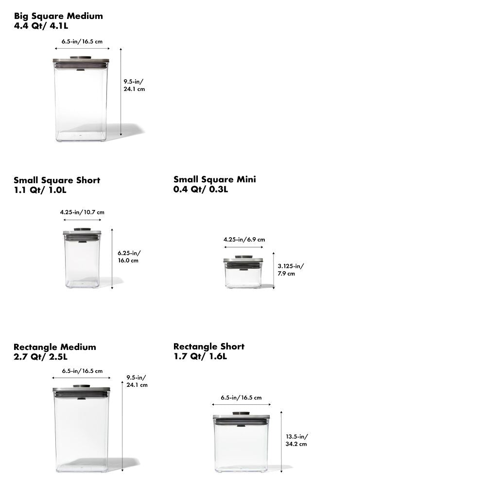 Steel 6-Piece POP Container Set S6