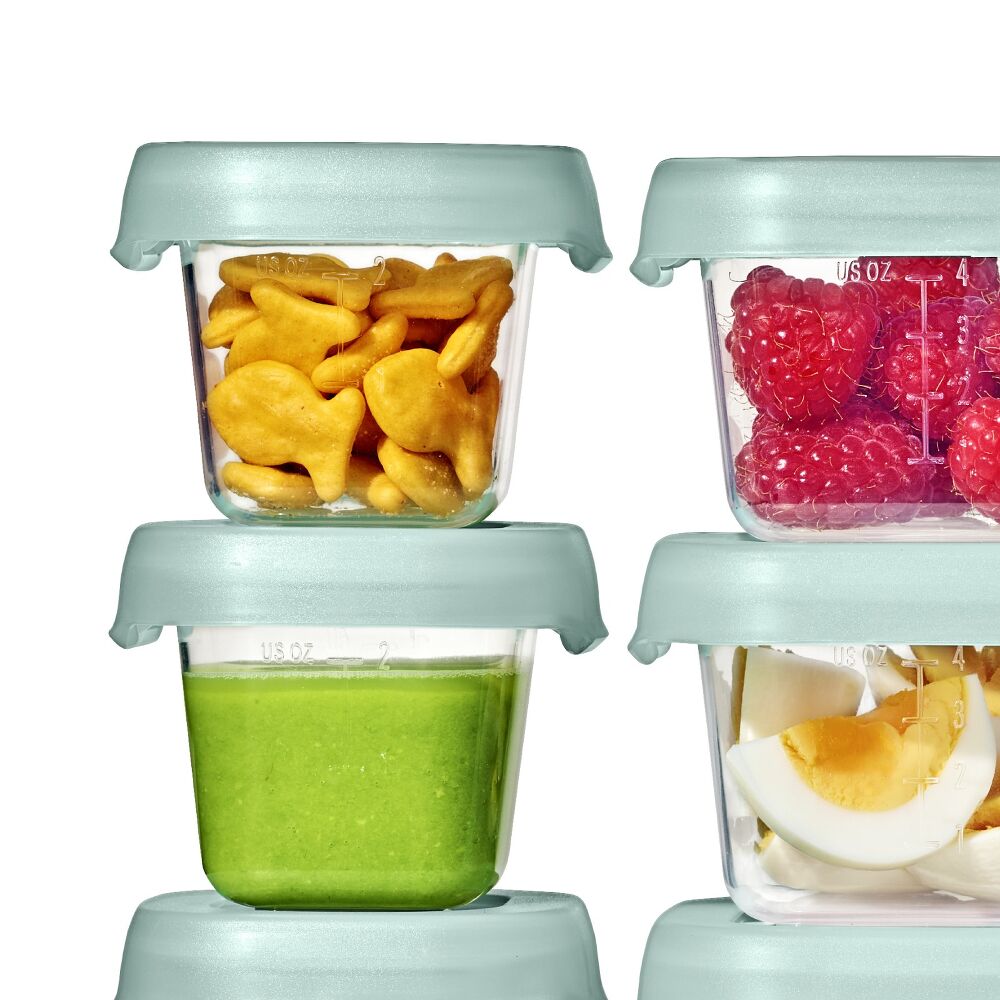 12-Piece Baby Blocks Food Storage Container Set - Opal K9