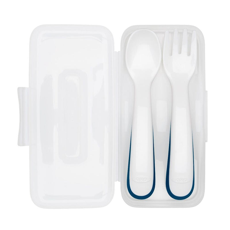 On-the-Go Plastic Fork and Spoon Set with Travel Case T5