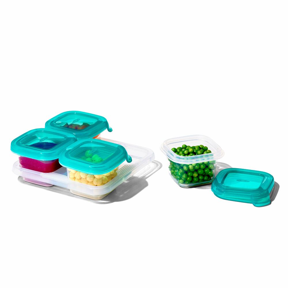 4 oz Baby Blocks™ Silicone Freezer Storage Containers - Tot Teal Q6