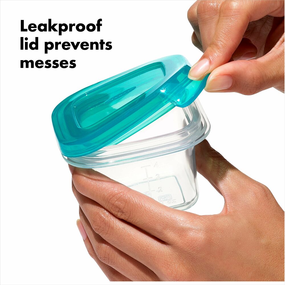 4 oz Baby Blocks™ Silicone Freezer Storage Containers - Tot Teal Q6