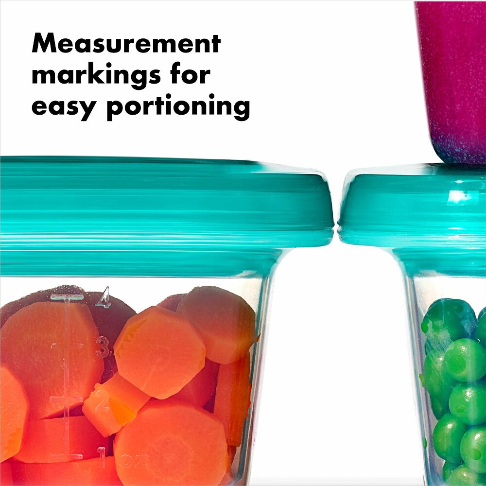 4 oz Baby Blocks™ Silicone Freezer Storage Containers - Tot Teal D9