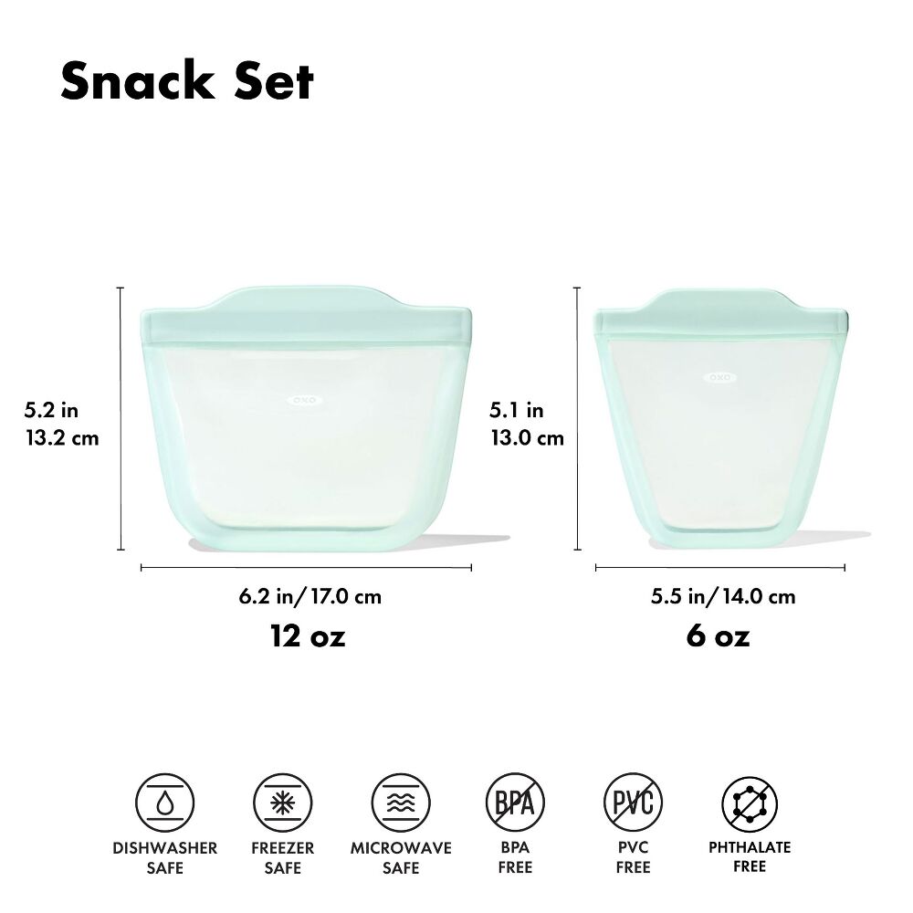 Tot Silicone Reusable Bag - 2-Piece Stand-Up Cup Set T9