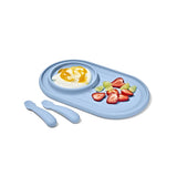 Textured Suction Plate & Spoons Set – 3-Piece E8