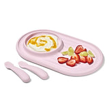 Textured Suction Plate & Spoons Set – 3-Piece E8
