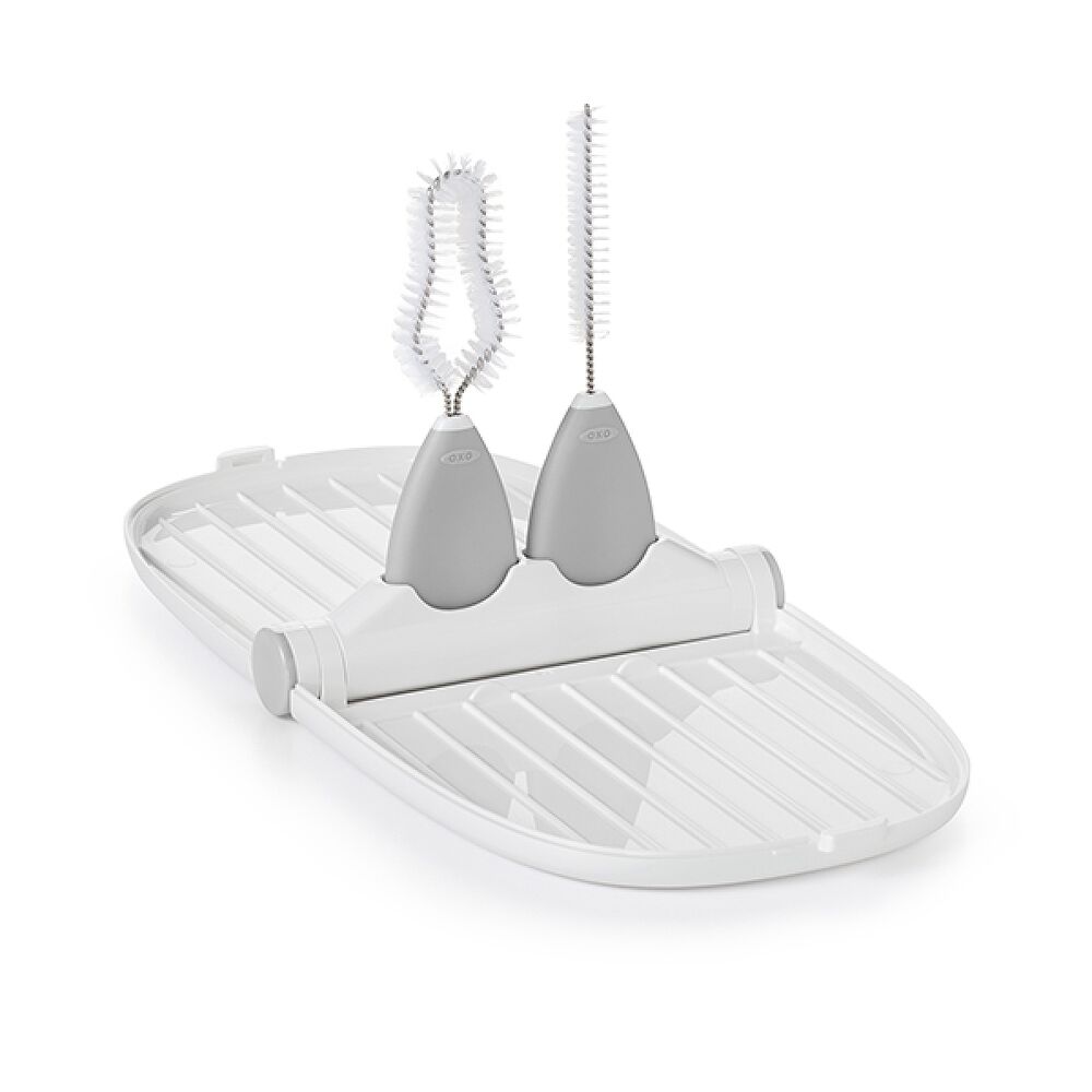 Breast Pump Parts Drying Rack with Detail Brushes O1