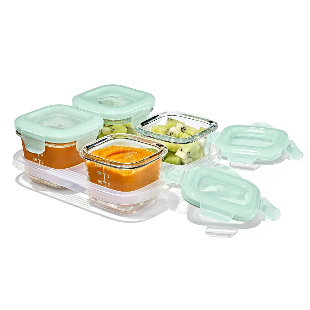 Glass Baby Blocks Food Storage Containers (4 oz) - Opal V9