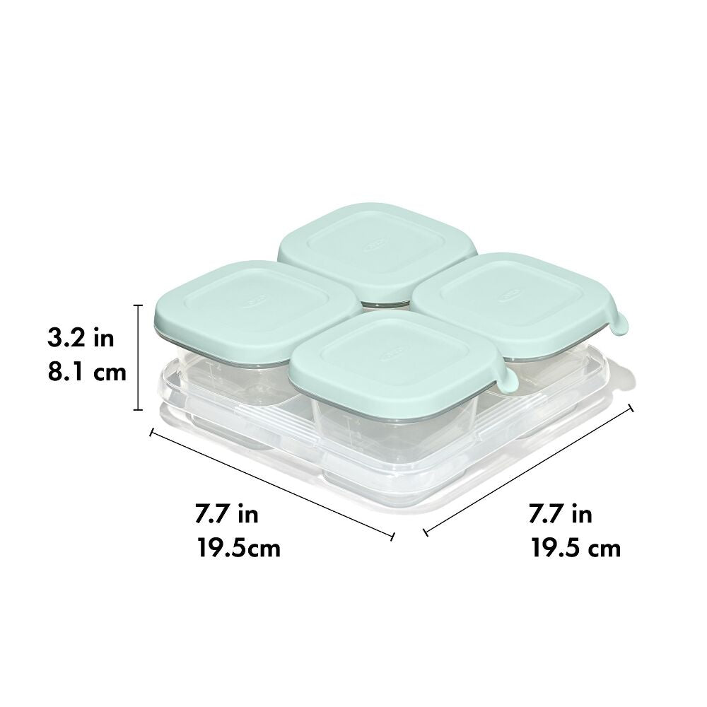 Silicone Baby Blocks Food Storage Containers (4 oz) - Opal M5