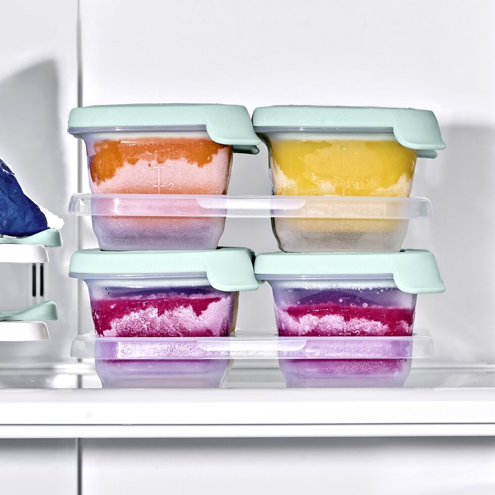 Silicone Baby Blocks Food Storage Containers (4 oz) - Opal O0