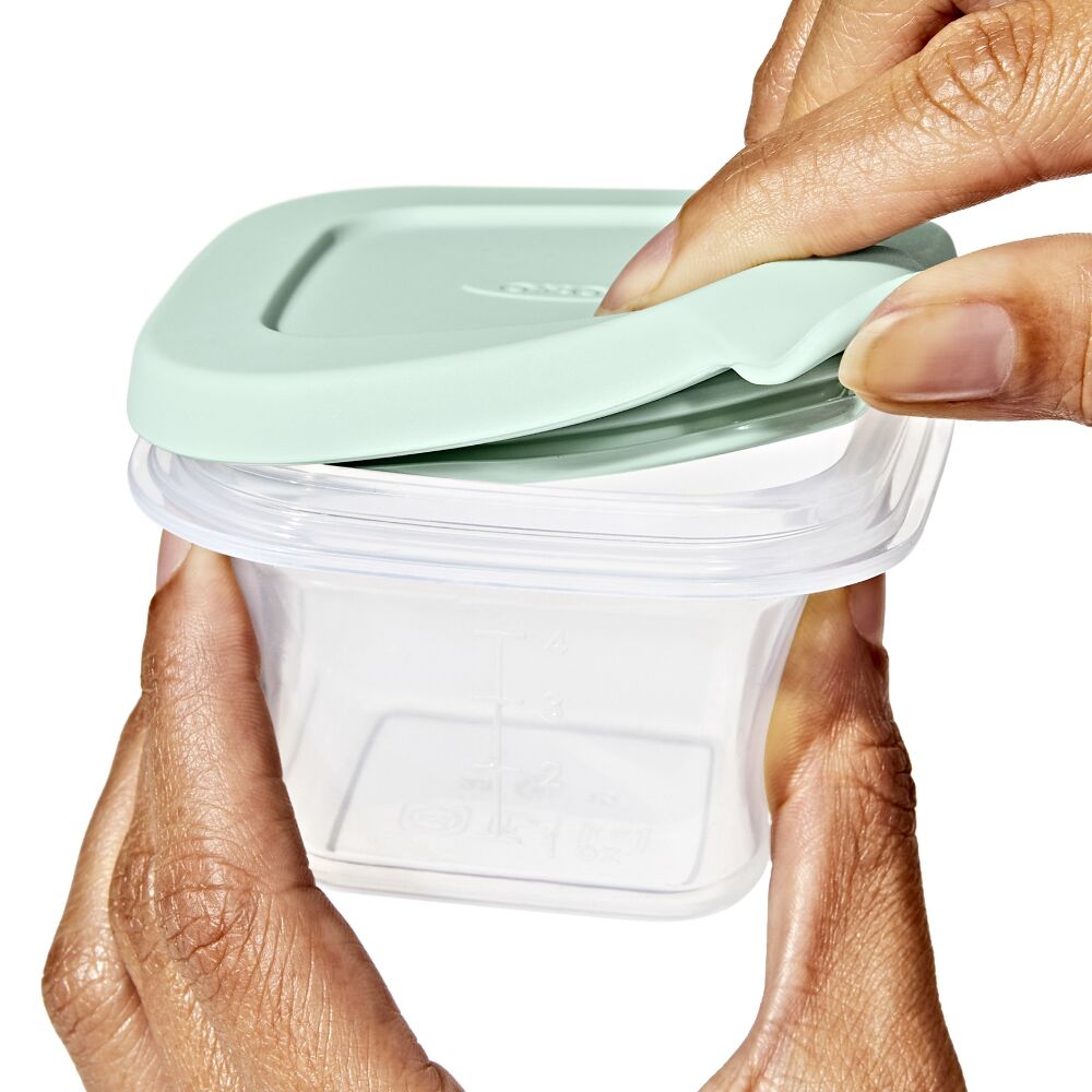 Silicone Baby Blocks Food Storage Containers (4 oz) - Opal O0
