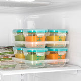 Baby Blocks Glass Food Storage Containers 4 Oz - Tot Teal K7